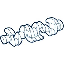 Crankshaft without bearing | 01 0300 409000